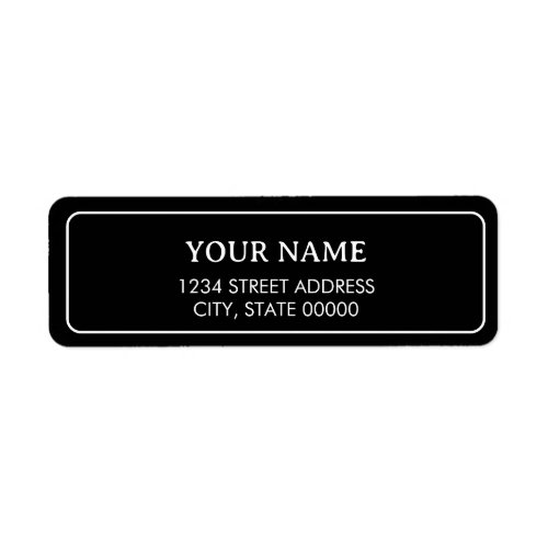 Minimalist Elegant Black  Label