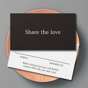 Minimalist Elegant Black White Beauty Salon