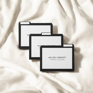 Minimalist Elegant Black White File Folder