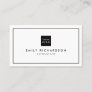 Minimalist elegant black white professional logo business card