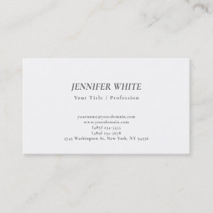 Minimalist Elegant Black & White Retro Business Card