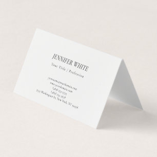 Minimalist Elegant Black & White Retro Business Card