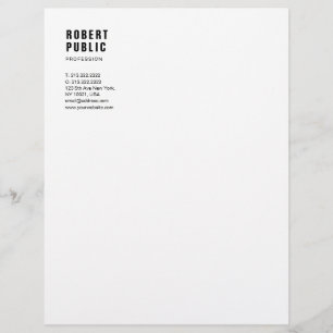 Minimalist Elegant Blak And White Template Modern Letterhead