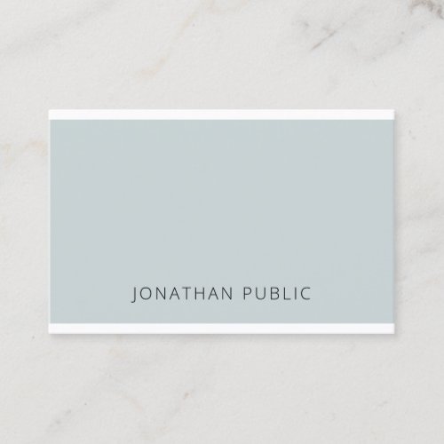 Minimalist Elegant Blue Green Simple Template Top Business Card