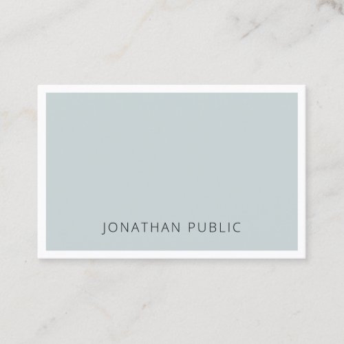 Minimalist Elegant Blue Green Simple Template Top Business Card