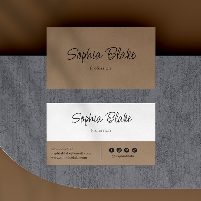 Minimalist Elegant Boho - Custom Professional  Business Card (Creator Uploaded)