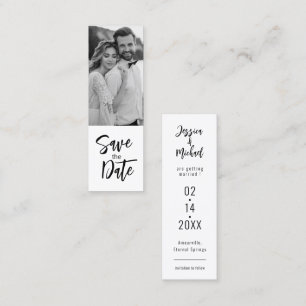 Minimalist Elegant  Bookmark Save The Date Card