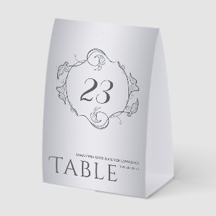 Minimalist Elegant Botanical Wedding Table Card Paper Table Tent