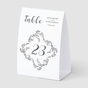 Minimalist Elegant Botanical Wedding Table Card Paper Table Tent
