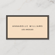 Minimalist Elegant Boutique Black Coral Business Card