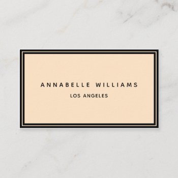 Minimalist Elegant Boutique Black Coral Business Card by MG_BusinessCards at Zazzle
