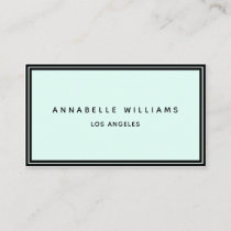 Minimalist Elegant Boutique Black Pastel Blue Business Card