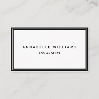 Minimalist Elegant Boutique Black White Business Card by MG_BusinessCards at Zazzle