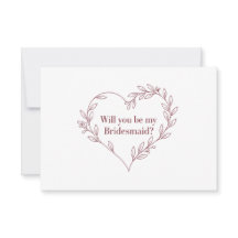 Minimalist Elegant Braidsmaid Proposal Card