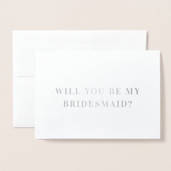 Minimalist Elegant Bridesmaid Proposal Card by NBpaperco at Zazzle