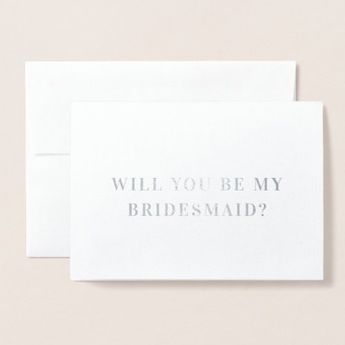 Minimalist Elegant Bridesmaid Proposal Card