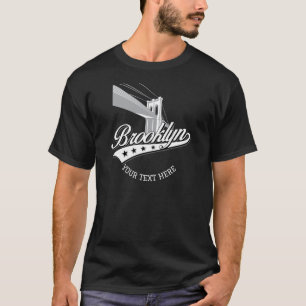 Minimalist Elegant Brooklyn Design Black Shirt
