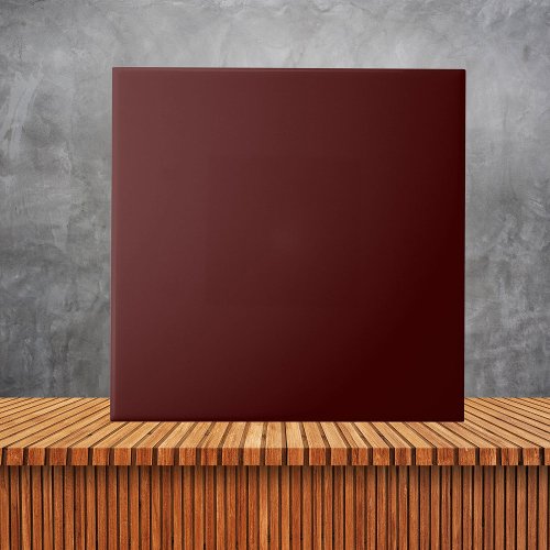 Minimalist Elegant Burgundy Christmas Color  Ceramic Tile