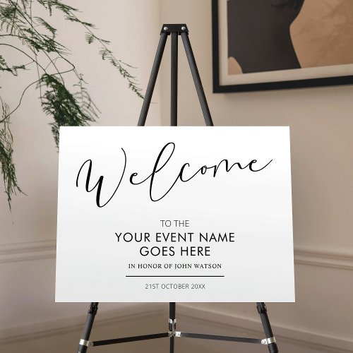 Minimalist Elegant Business Event Welcome Sign