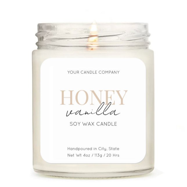 Minimalist Elegant Candle Cosmetic Sticker Label (Creator Uploaded)