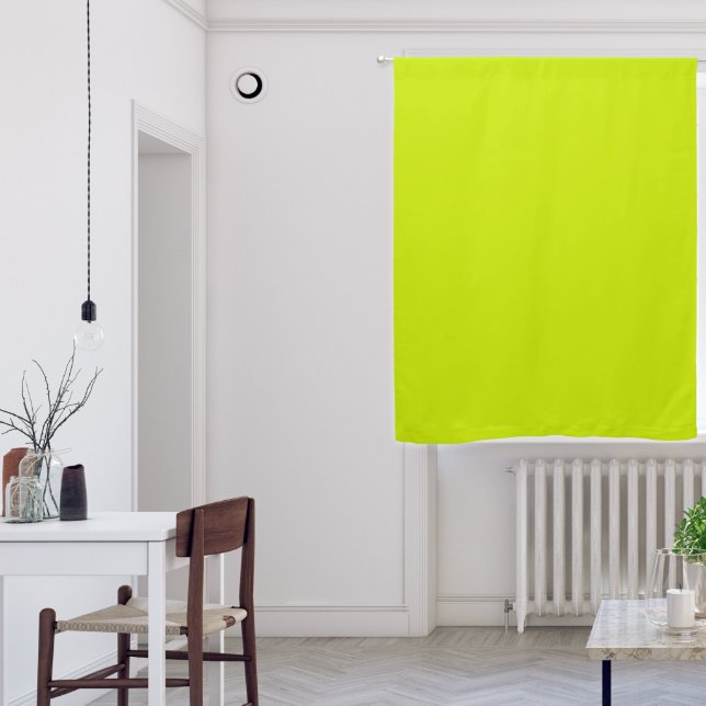 Minimalist Elegant Chartreuse Yellow Monogrammed Blackout Curtains (Living Room)