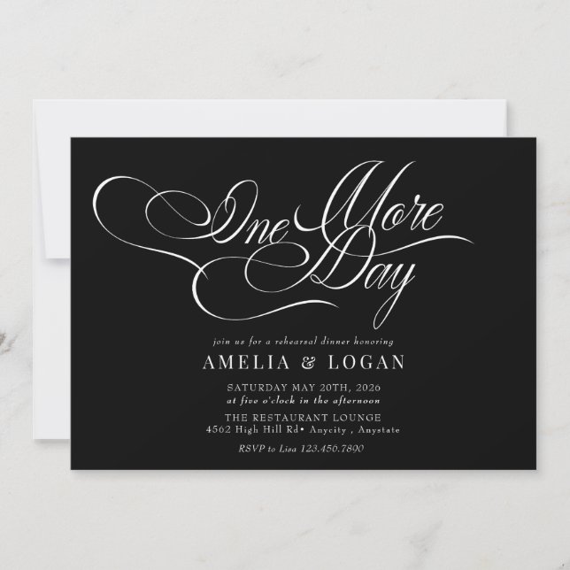 Minimalist Elegant Chic | Rehearsal Dinner Invitation (Front)