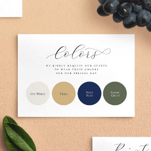 Minimalist Elegant Circles 4 Colors Wedding Enclosure Card