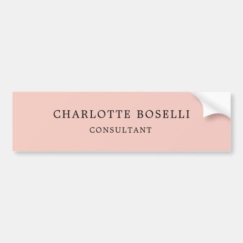 Minimalist Elegant Classical Professional Bumper Sticker