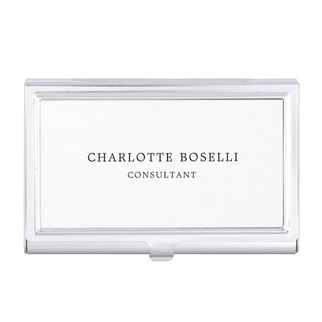 Minimalist Elegant Classical Professional Business Card Case (Front)