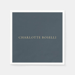 Minimalist Elegant Classical Professional Charcoal Napkins