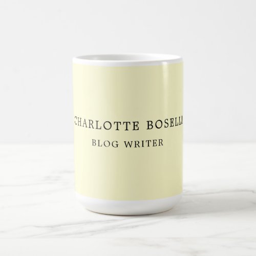 Minimalist Elegant Classical Professional Cream Coffee Mug