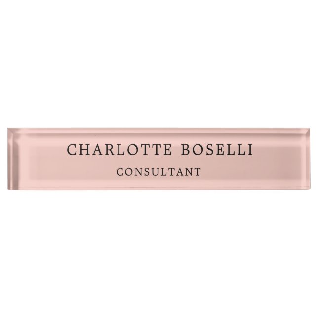 Minimalist Elegant Classical Professional Desk Name Plate (Front)