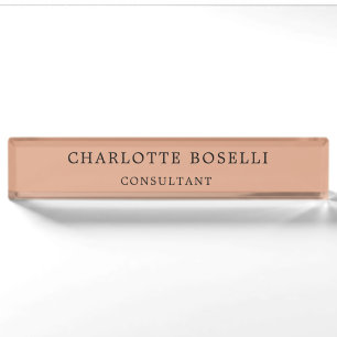 Minimalist Elegant Classical Professional Desk Name Plate