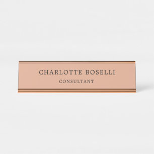 Minimalist Elegant Classical Professional Desk Name Plate