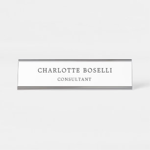 Minimalist Elegant Classical Professional Desk Name Plate