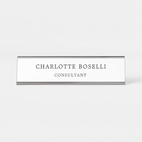 Minimalist Elegant Classical Professional Desk Name Plate