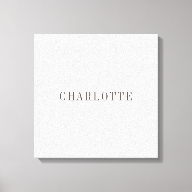 Minimalist Elegant Classical Professional Name Canvas Print (Front)