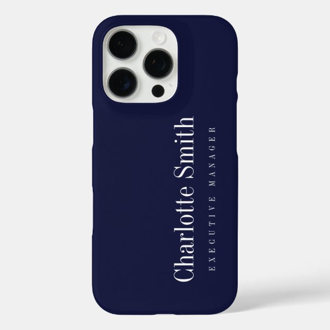 Minimalist Elegant Classical Professional Name Case-Mate iPhone Case (Back)