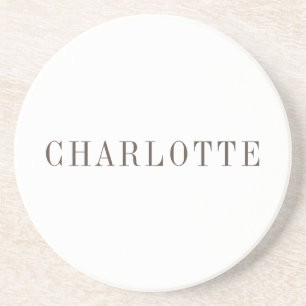 Minimalist Elegant Classical Professional Name Coaster