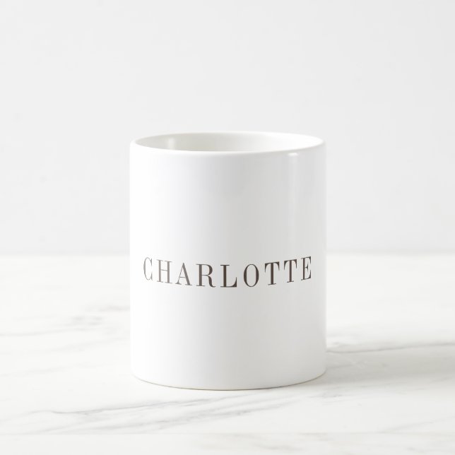 Minimalist Elegant Classical Professional Name Coffee Mug (Center)
