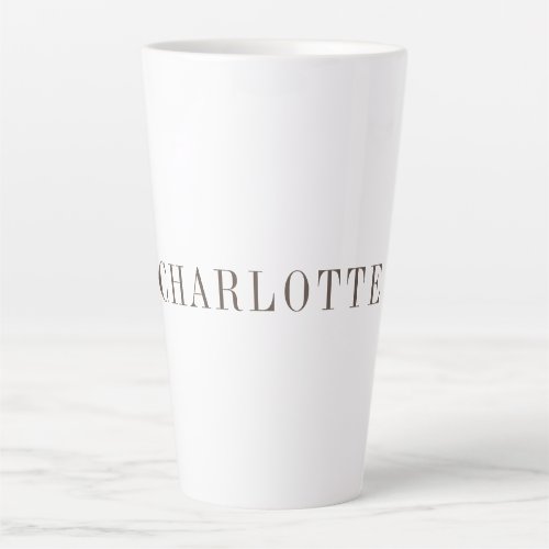 Minimalist Elegant Classical Professional Name Latte Mug