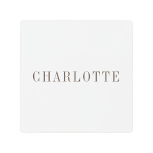 Minimalist Elegant Classical Professional Name Metal Print