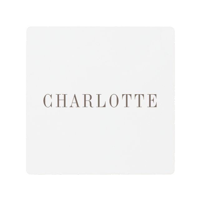 Minimalist Elegant Classical Professional Name Metal Print (Front)