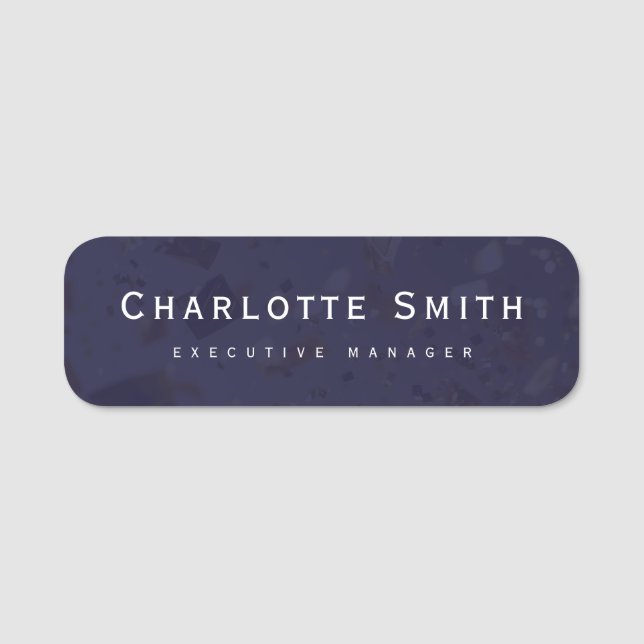 Minimalist Elegant Classical Professional Name Tag (Front)