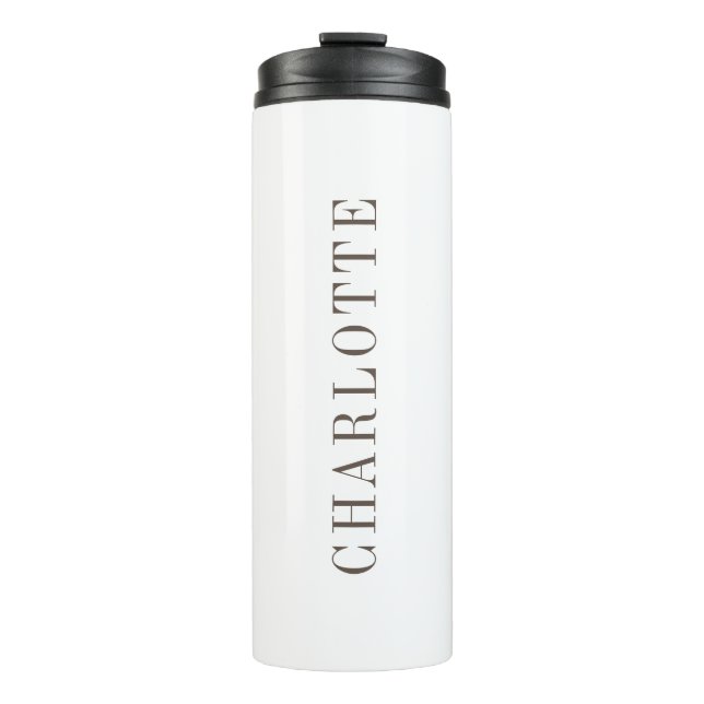 Minimalist Elegant Classical Professional Name Thermal Tumbler (Front)