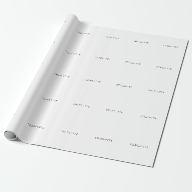 Minimalist Elegant Classical Professional Name Wrapping Paper (Unrolled)