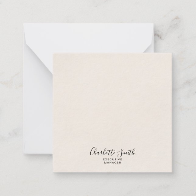 Minimalist Elegant Classical Professional Note Card (Front)