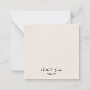 Minimalist Elegant Classical Professional Note Card