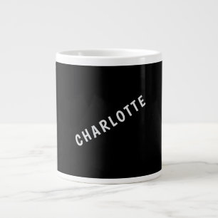 Minimalist Elegant Classical Professional Own Name Giant Coffee Mug
