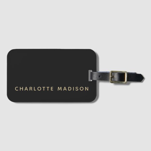 Minimalist Elegant Classical Professional Own Name Luggage Tag
